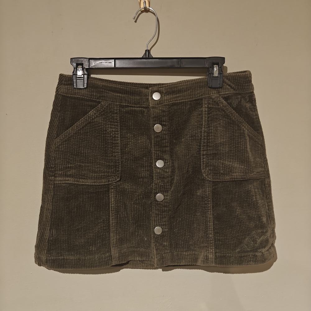 Wild Fable Corduroy Green Mini Skirt
